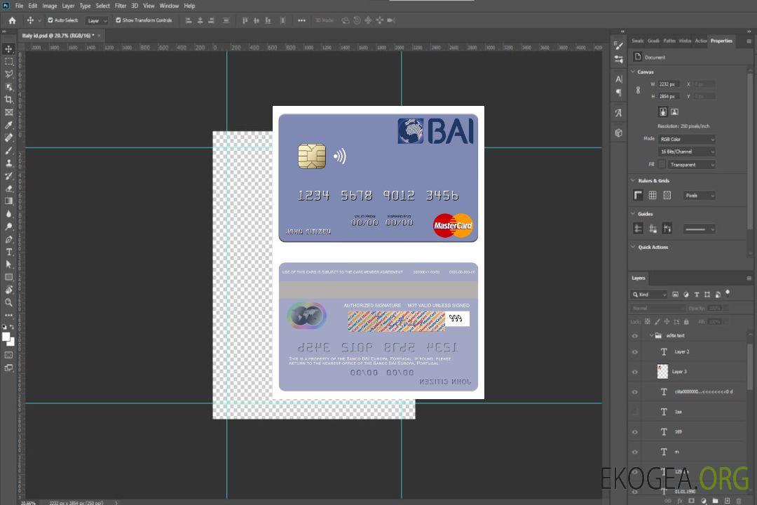 Carte Mastercard Portugal Banco BAI Europa template Carte Mastercard Portugal Banco BAI Europa template